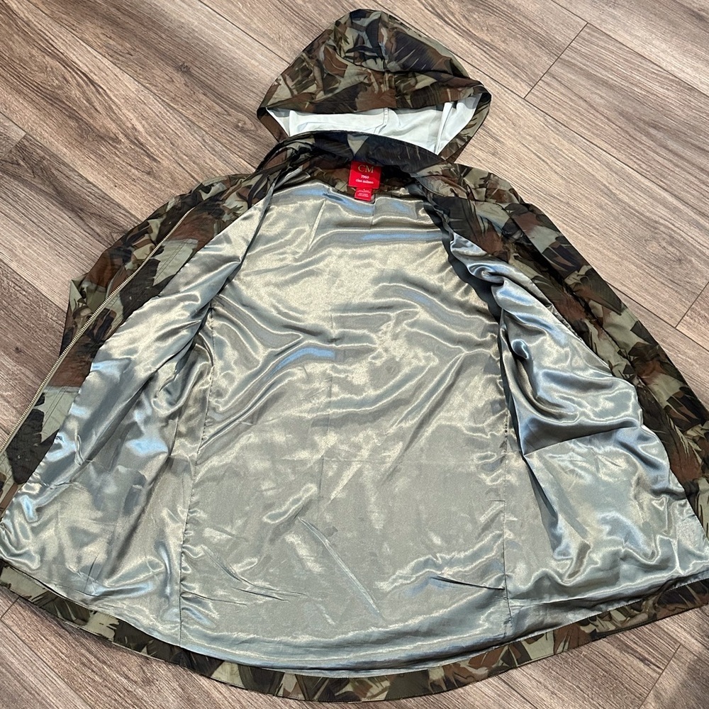 New! Ciao Milano Tess Camouflage Women's Raincoat Trench Jacket - Picture 4 of 9